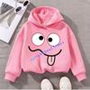 Funny Tongue Out Face Print Kids Hoodie Unisex Boys Girls Casual Pullover Sweatshirt Autumn Winter Children Hooded Tops