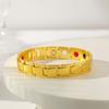 1pcs Gold Bracelet Men Women Universal Style Luxury Style Drip Oil With Solder Magnet Detachable
