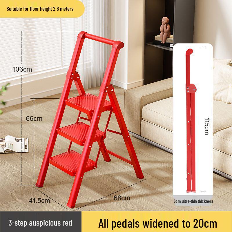 Cream Style Multi-Functional Indoor Folding Ladder and Flower Stand