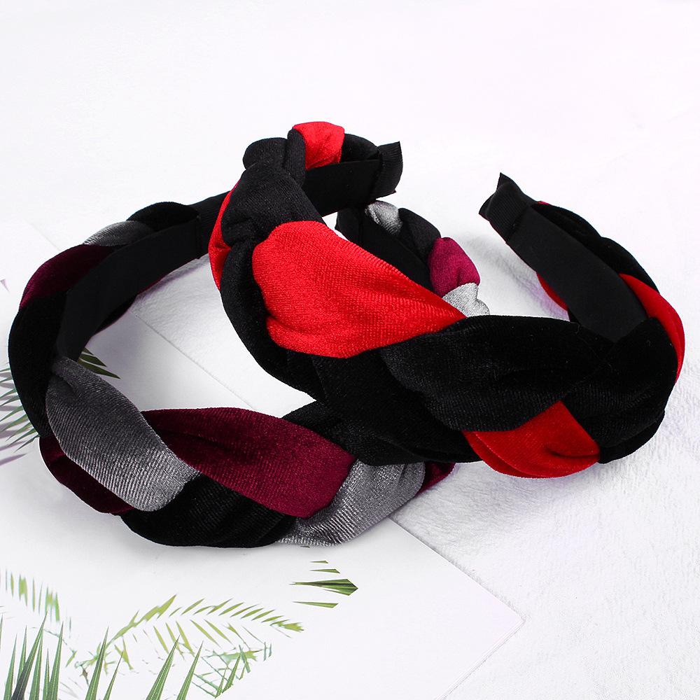 Fasce per Capelli Grandi in Velluto Intrecciato a Torsioni Parrucca Intrecciata Fascia per la Testa a Treccia Larga Accessori per Capelli Donna
