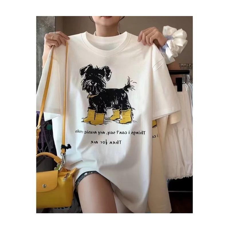 Neuer Niedlicher Stil Sommer Herren Damen T-Shirt Frühling und Herbst Liebhaber Persönlichkeit Trend Locker Lässig Kurzarm Top