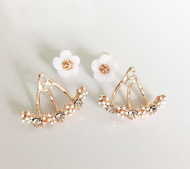 

Серьги с корейскими ромашками E765