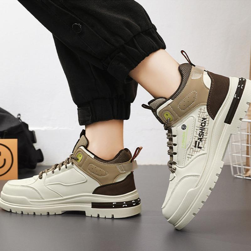 Fashion Men's Sneakers Platform Comfortable Vulcanized Shoe Autumn Winter Fashion Lace-up Ankle Boot for Men Outdoor Versatile Work Boot