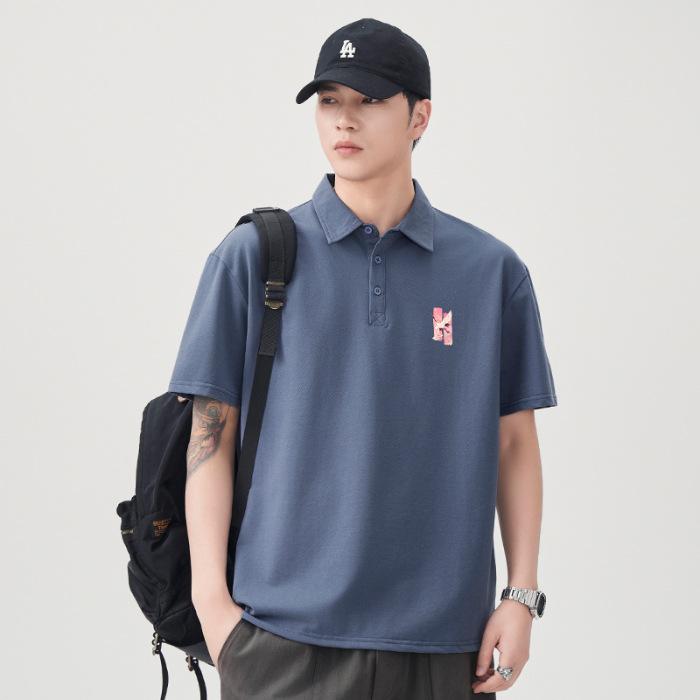 

New Summer T-shirt Loose Lapel Short-sleeved POLO Shirt T-shirt 3XL
