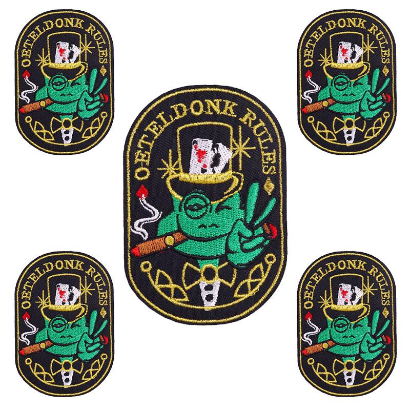 10pcs /Lots Netherland Carnival Patch Netherland Oeteldonk Emblem Full Embroidered Patches Iron On Patches For Clothing Sew Diy 