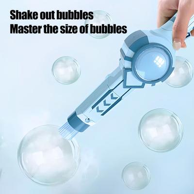 Giocattolo Macchina Bolle Magiche Soffiabolle Portatile con Luci Colorate Dimensioni Regolabili delle Bolle Bacchetta per Bolle in Plastica Sicura per Gioco all'Aperto Divertimento per Feste