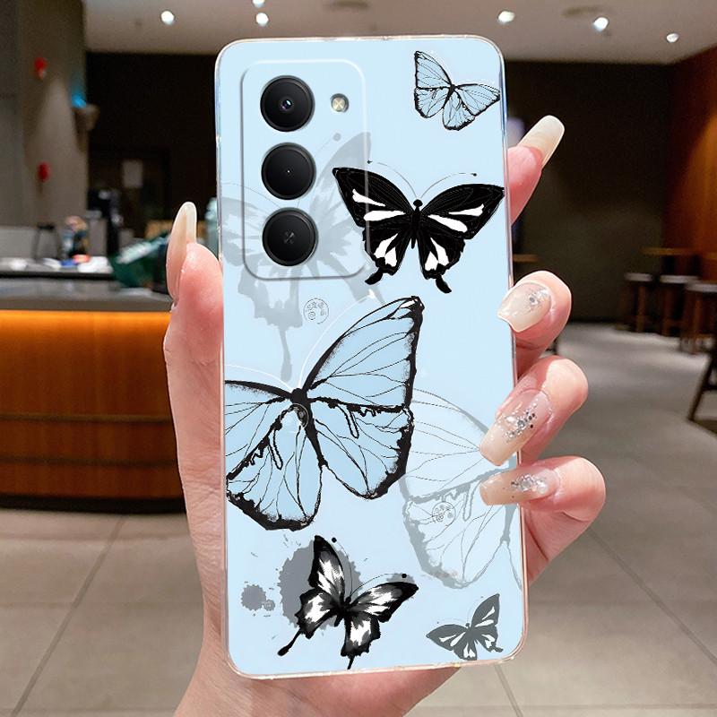 New Design For Redmi 15 5G Case Clear Luxury Fashion Butterfly Flower Pattern Soft TPU Silicone Phone Cover For Redmi15 5G Case