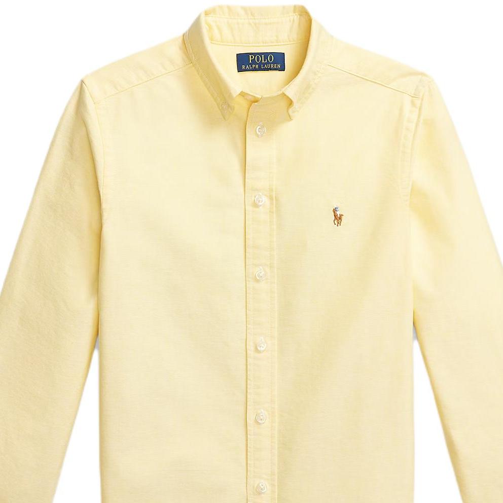 Polo Ralph Lauren Casual Shirt Knopenlongen Geborduurd Pony Lange Mouwen Klassieke Plooien Kinderen Kinderhemden 323A12748-003