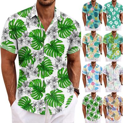 Hawaiian Shirt For Men, Men's Vintage Button Down Bowling Shirts Short Sleeve Summer Beach Shirt