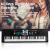 61 Keys Digital Music Electronic Keyboard Kids Multifunctional Electric Piano for Piano Student with Microphone Function Musical Instrument