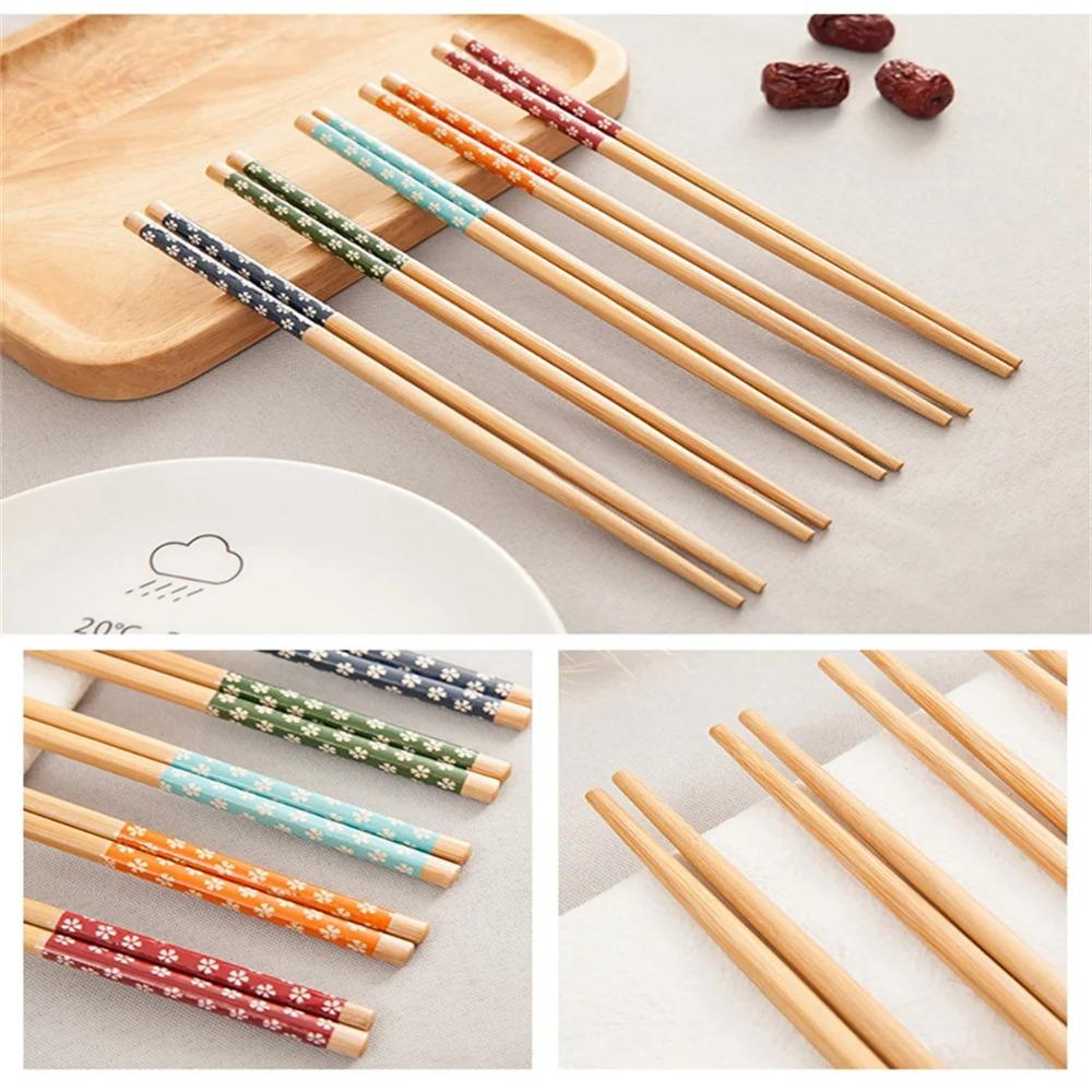1Pairs 24CM Classic Wooden Chopsticks Reusable Sushi Kitchen Tool Natural Bamboo Chopsticks