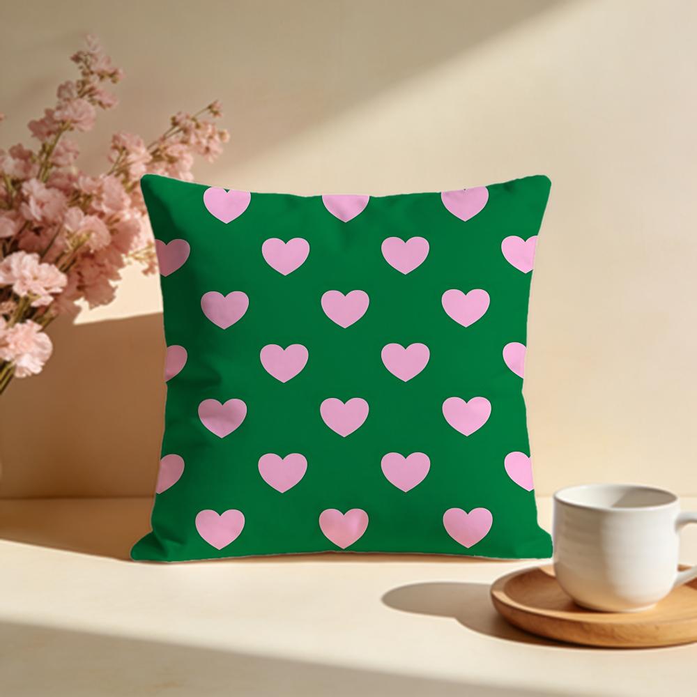 Vibrant Energy Heart Allover Cushion Cover Soft Pillow Cases for Home Bedroom Living Room Sofa
