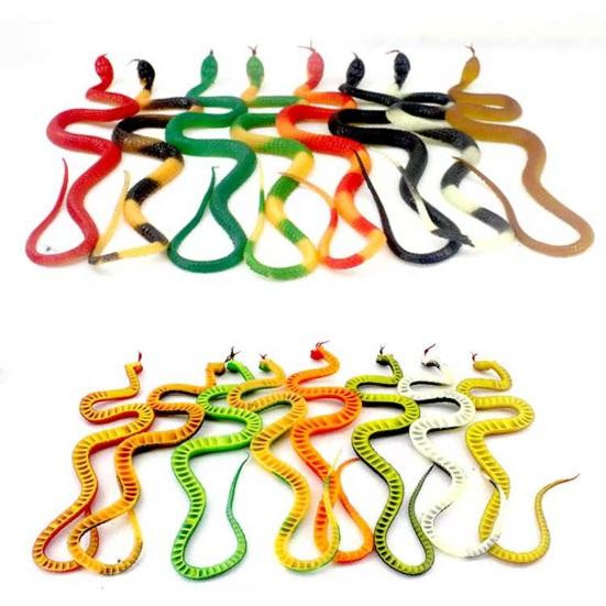 Yousheng Fake Snake Toy, Realistic Rubber Snake with Tongue Out, 17.7-39.4 Inch Lifelike Garden Decor, Bird Deterrent Stress Relief Prank Gift