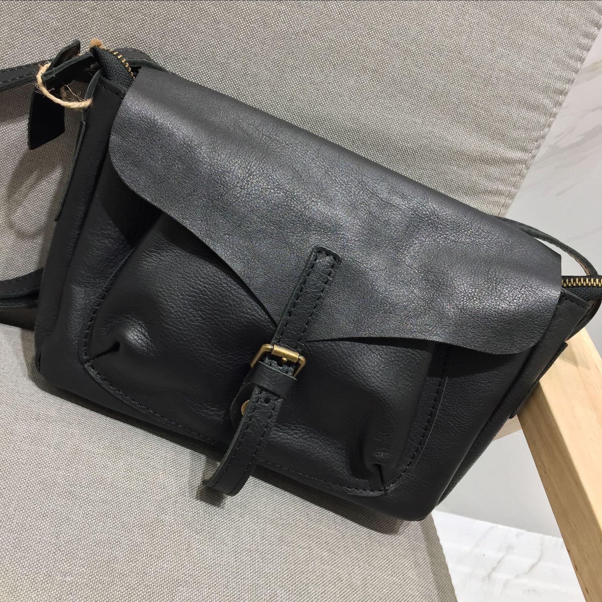 Retro Genuine Leather Top-grain Cowhide Handcrafted Casual Women s Single-shoulder Designer Luxury Bag 17x25x12cm