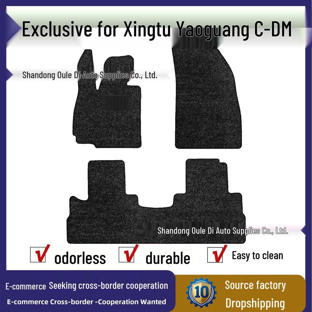 Compatible Xingtu Yaoguang C-DM Floor Mats: Original Car Carpet, Flat Carpet, Elbow Gauze, Star River Design.