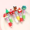 36PCS Mini 4Color Ballpoint Pen Gifts Christmas Elk Santa Snowman Pen Xmas Christmas Party New Year Guest Gifts Bag Fillers Student Prize Gift Writing
