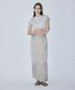 EN OR Metallic Silver Maxi Skirt - Gray