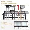 Garden Tool Storage Rack Patio Metal Storage Shelf Multi-tier Agricultural Tool Holder Mop Rack
