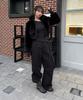 Lougeu Onbon Logo Cargo Pants_Black