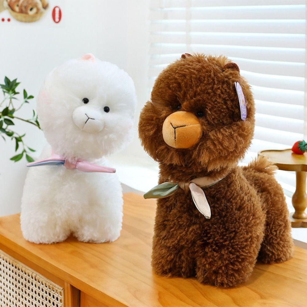 Chubby Face Alpaca Plush Toys Soft Animals Stuffed Toys Plush Llama Dolls  Birthday Gifts