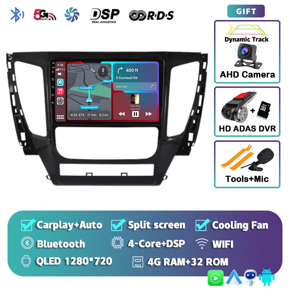 Android 14 Carplay Auto WIFI+4G For Mitsubishi Pajero Sport 3 2016 - 2018 Car Radio Multimedia Player Stereo GPS 2DIN Head Unit