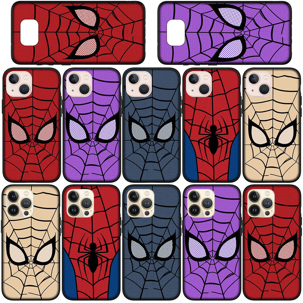 For Samsung Galaxy S24 S23 iPhone 16 15 14 Xiaomi Redmi Note 13 12 11 10 Plus 9 Pro Max X XR Telefondeksel Tegneserier Spider Man Spiderman OPPO Huawei Deksel