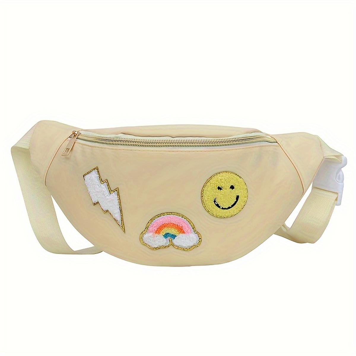 

Embroidered letter waist bag, large-capacity travel wash and dress storage bag, convenient style bag.zwq