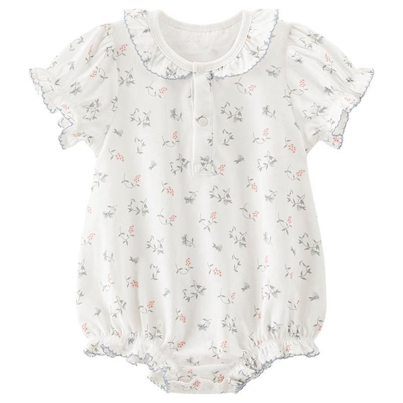 

Girl Baby Light Oxygen Cotton Short Sleeve Bodysuit 66