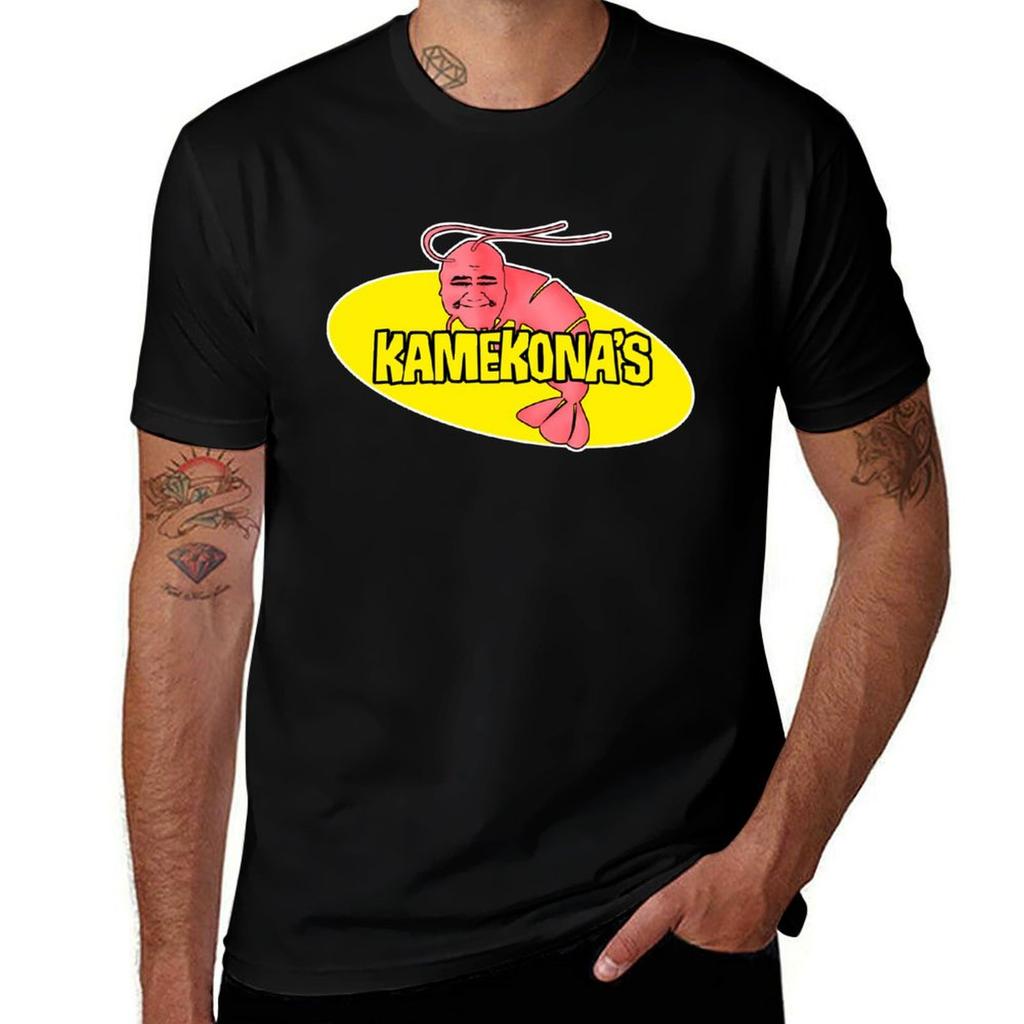 Kamekona's Shrimp T-shirt T Shirt Men 100% Cotton Luxury Brand T Shirt Man Designer Cotton T Shirts High Quality T-shirt