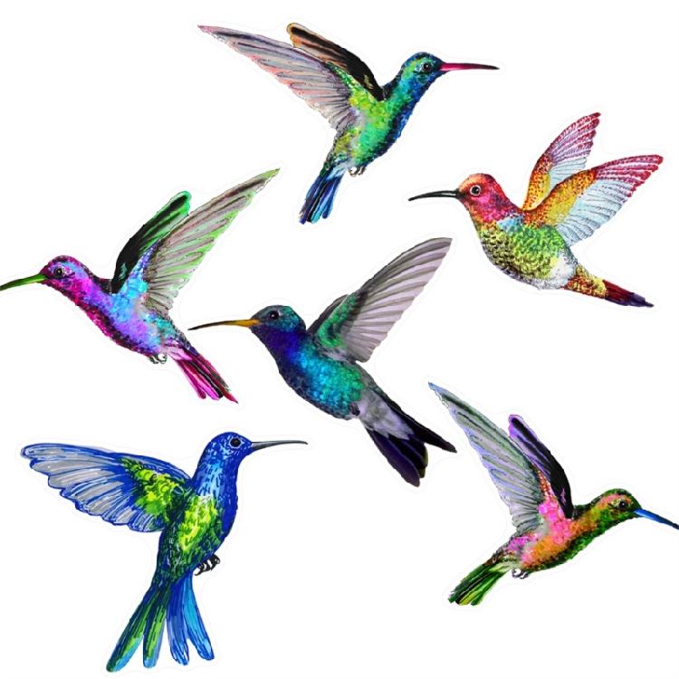Stylishs Bird Decals for Glass Set of 2 Window Stickers for Safety Decors