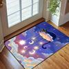 Multiple sizes Cat on cloud with moon stars Print Carpet Rug for Living Room Bedroom Sofa Doormat Home Decor Non-slip Floor Mat