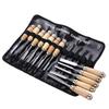 Set di 12 scalpelli per intaglio su legno, Set di attrezzi per lavorazione del legno con custodia, Kit completo di coltello e sgorbia per progetti di intaglio Costruzione An