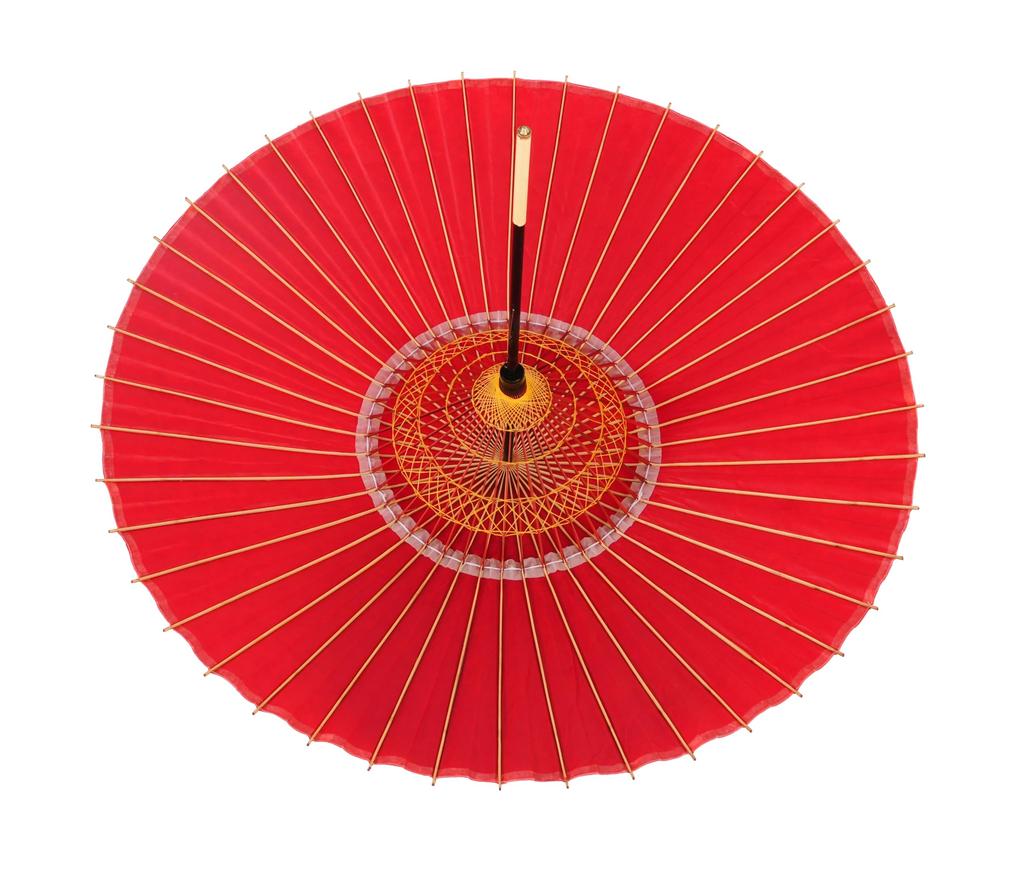 Yamamoto Bamboo Craft Shop Japanese Traditional Japanese Rain Waterproof (YAMAMOTOTAKIZAYIKUYA) Umbrella, Umbrella, Umbrella, (Red)