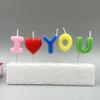 English Letter I LOVE YOU Confession Candle Letter Valentine's Day Love Atmosphere Confession Birthday Candle