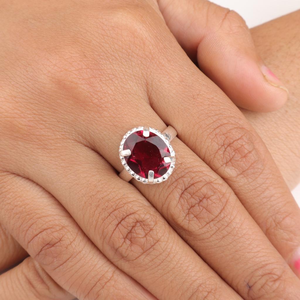 Pink Rubellite Gemstone 925 Sterling Silver Jewelry Handmade Ring For Women Gift RR-28-10