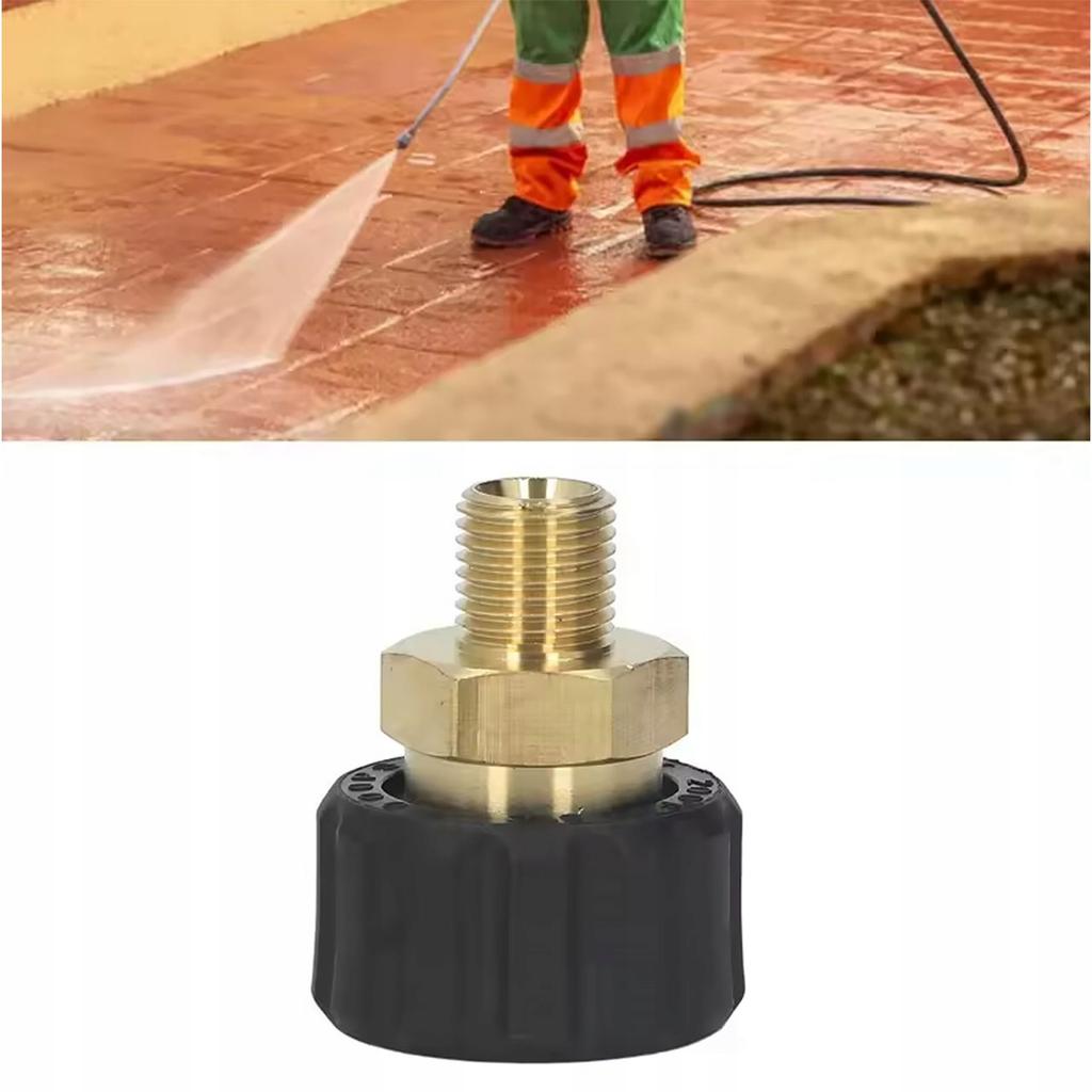 Rosfix Adapter Redukcja M22-14mm na 1/4 Zewnętrzny – Mosiężny Korpus | Kompatybilny z Karcher HD/HDS | O-ring w Zestawie