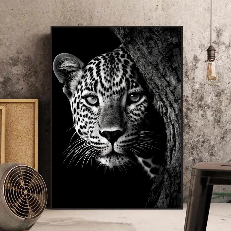 Modern Abstract Animal Lion Bear Leopard Deer Posters and Prints Canvas Painting Wall Art Wild Animals Pictures for Living Home Decor