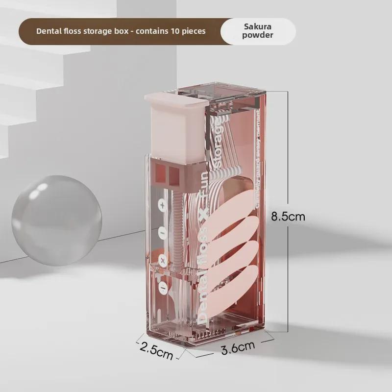 Portable Automatic Pop-up Dental Floss and Toothpick Storage Box