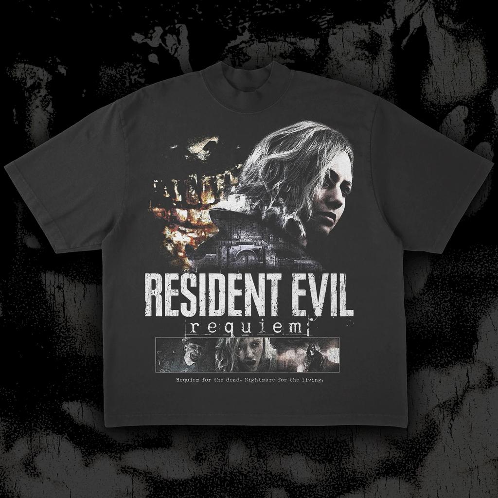 Retro Style Classic Horror Theme Game Resident Evil Peripherals Tshirts From The 1990s Unisex Graphic Print Tee Men Women Tops