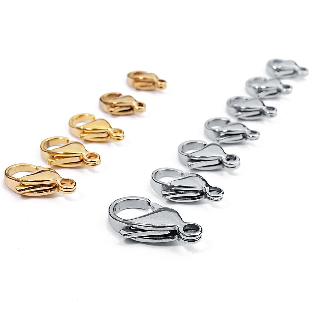 25pcs/Lot High Quality Stainless Steel Lobster Clasps for Jewelry Making Lobster Claw Clasps DIY Bracelet Necklace Wholesale