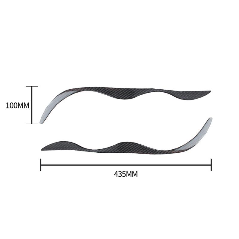 Carbon Fiber Car Head Light Lamp Eyebrow Decorative Stickers For BMW  3 Series E46 M3 1999-2004 Car Styling Auto