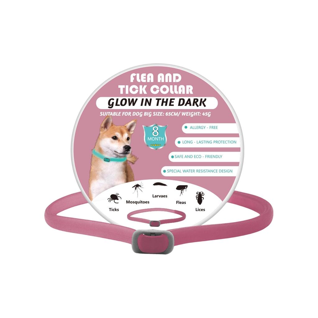 Glow-in-the-dark Pet Collar For Cats And Dogs, Fleas, Ticks, And Lice