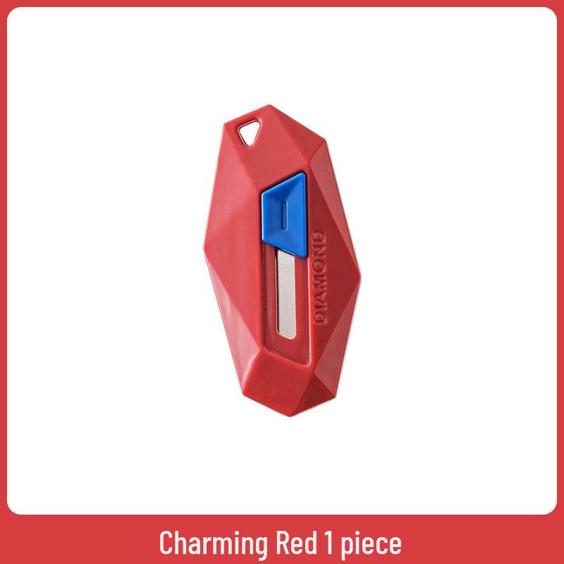 Mecha-Style Diamond Box Opener: Automatic Retractable Utility Knife with Magnetic Anti-Stick for Unboxing.