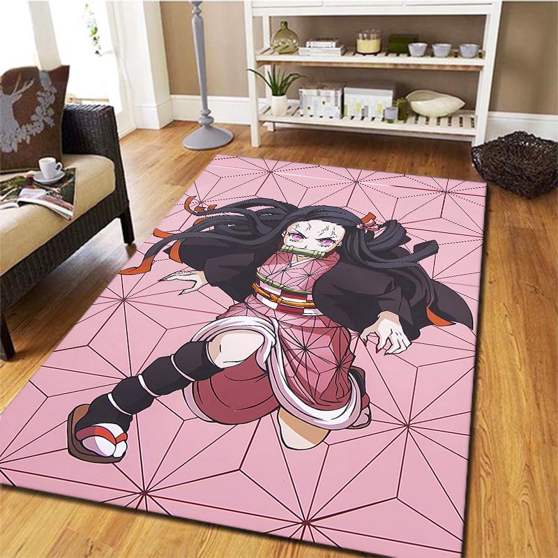 Demon Slayer Carpet Rug For Living Room Bedroom Home Sofa Decoration Kids Play Nonslip Floor Mat