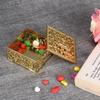 12pcs European Style Square Hollow Plastic Gift Box Candy Chocolate Jewelry Boxes Baby Shower Wedding Birthday Party Decoration