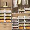 Clothes Storage Drawer High-Capacity Foldable Plastic Storage Box Household Stackable Drawer Organization Household Accessories