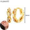 925 Silver Needle 11/13mm Small Hoop Earrings for Women Circle Piercing Huggie Earrings Multicolor Zircon Earrings Party Jewelry