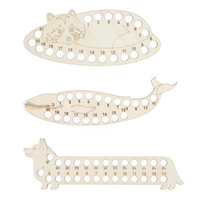 Organizzatore di Filo da Ricamo Tavola Portatile Simpatica Forma di Animale Legno Porta Filo da Ricamo per Ne