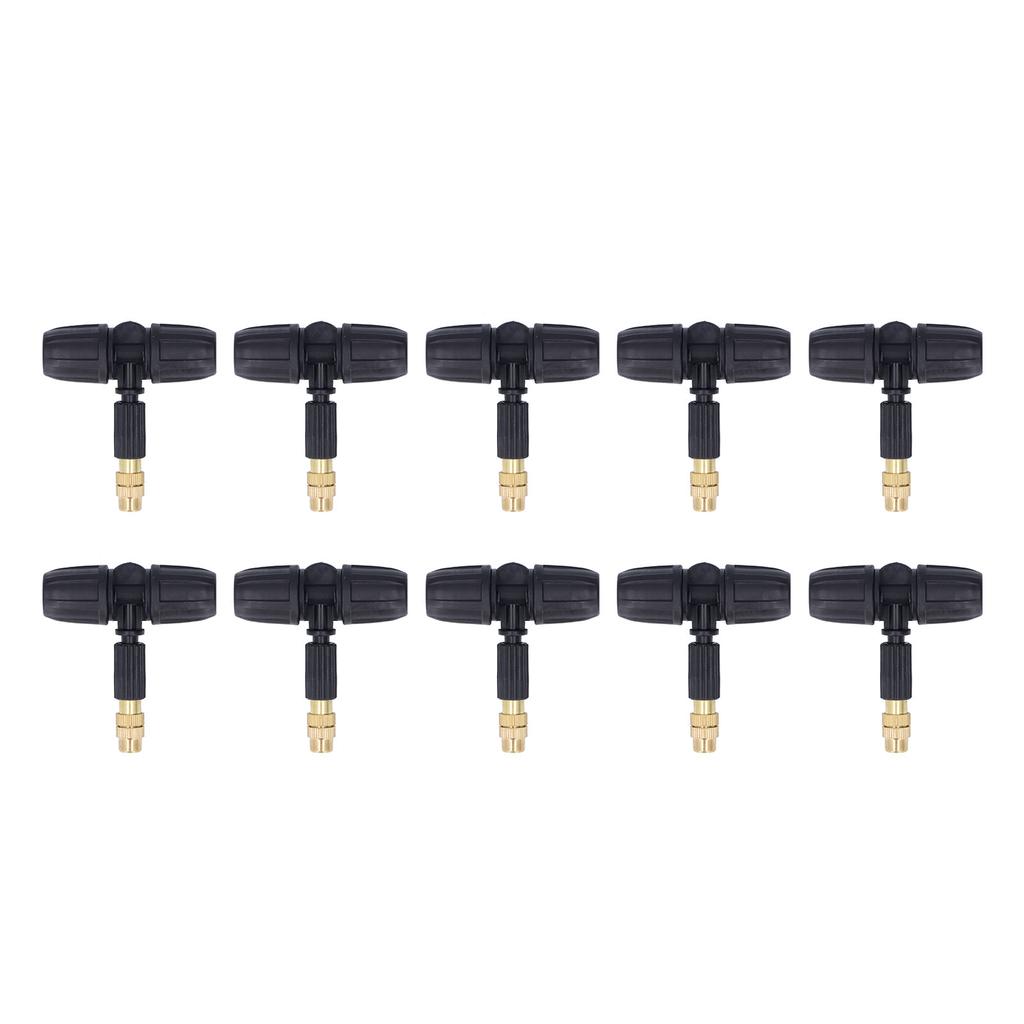 10Pcs Copper Atomizing Nozzles 8/11mm Adjustable Gardening Atomizing Nozzle with Tee Pipes for