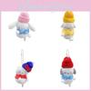 Winter Charming Japanese Snowman Plush Toy Featuring Cinnamon Dog Charm Bag